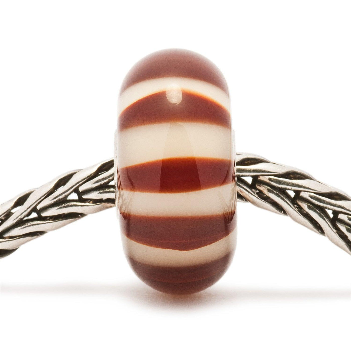 Csokoládé Csíkos Bead - Trollbeads Ékszerek Magyarország